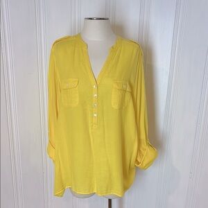 AE SPORT Light Yellow Sunny Cotton Blouse